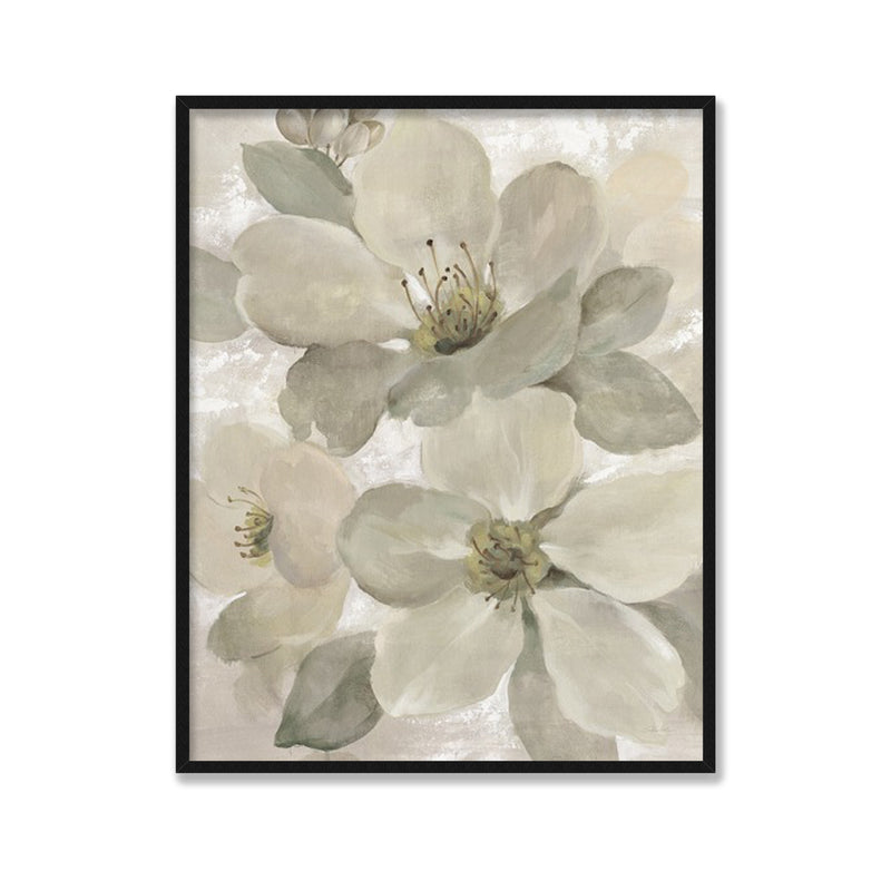 White on White Floral I Neutral - SILVIA VASSILEVA – Art Goat