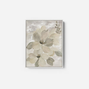 White on White Floral II Neutral - SILVIA VASSILEVA