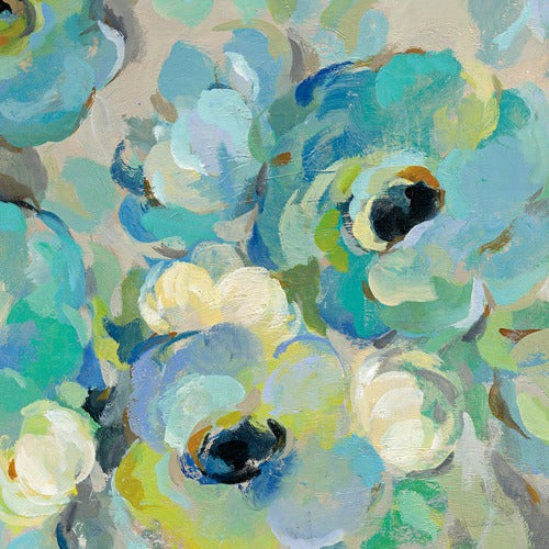 Fresh Teal Flowers III - SILVIA VASSILEVA