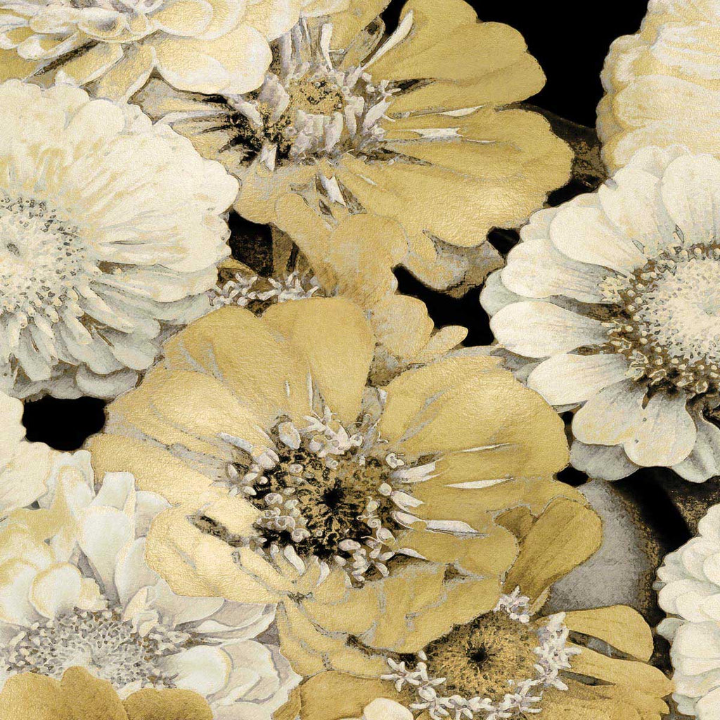 Floral Abundance in Gold I - KATE BENNETT